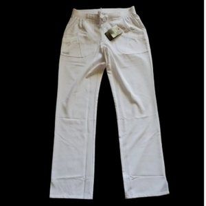 Jockey Scrub Pants XS Rib Trim Combo Comfortable Fit Women 2255 - 011 White